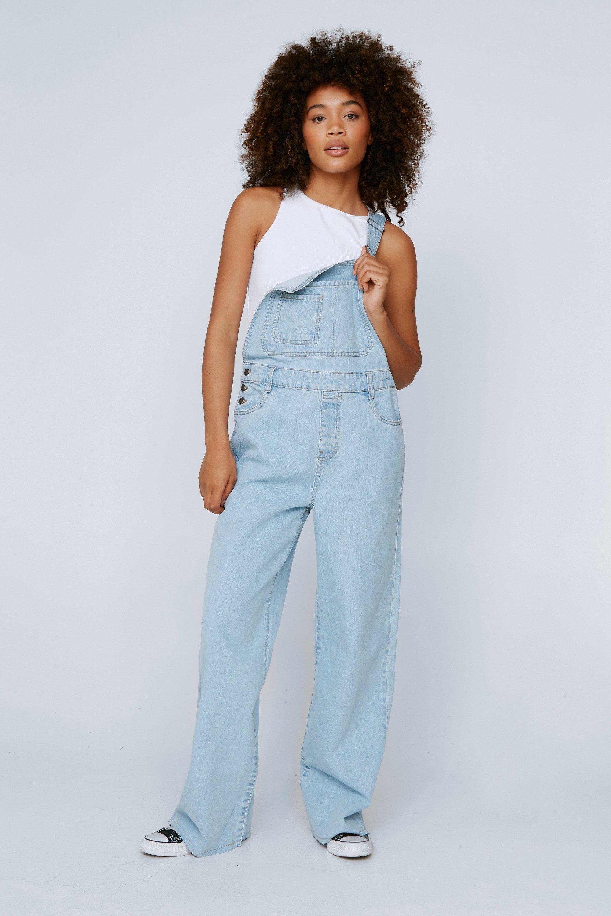 Womens wide hot sale leg dungarees